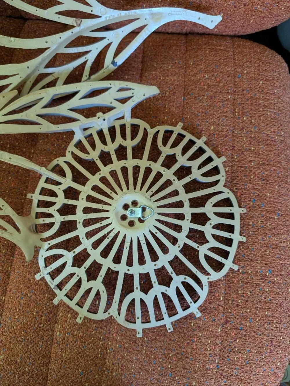 Vintage Off Yellow/Gold Plastic Flower Wall Hangings 1970s Decor